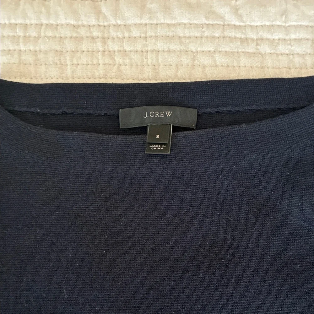 J. Crew Off-the-Shoulder Sweater in Navy
